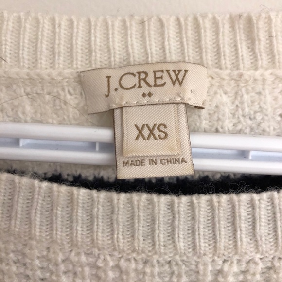 Waffle knit striped j crew sweater - Picture 3 of 4